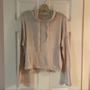 Thin Oatmeal Knit Hoodie from American Eagle